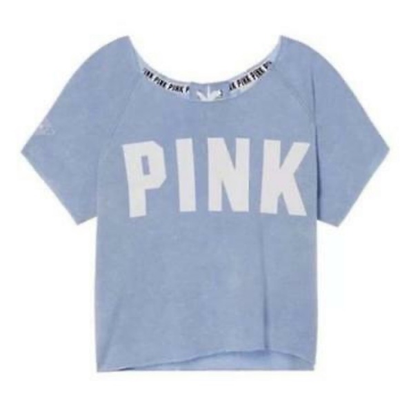PINK Victoria's Secret Tops - Victoria’s Secret PINK Sweatshirt. Blue. Size Med